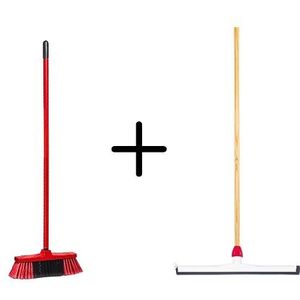 Synx Tools - Schoonmaakset - Rood - Kunststof en Hout