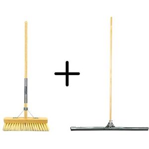 Synx Tools Fibersoft 30cm + Vloertrekker 75cm met Steel 150cm - Zaalve
