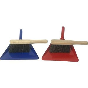 Synx Tools kinder stoffer en blik set van 2 - Stoffer en blik - Blauw