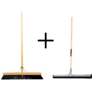 Synx Tools Paardenhaar 50cm + Vloertrekker 35cm met Steel 150cm - Kame