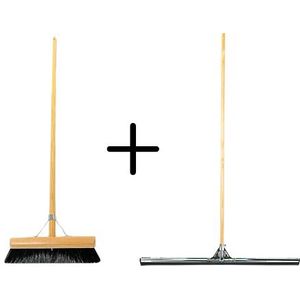 Synx Tools Paardenhaar 30cm + Vloertrekker 75cm met Steel 150cm - Kame