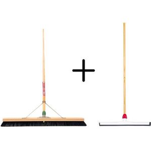 Synx Tools Paardenhaar 100cm + Vloertrekker Kunststof 45cm met Steel 1