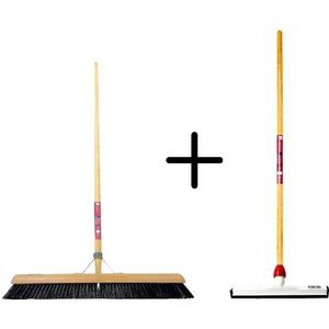 Synx Tools Paardenhaar 60cm + Vloertrekker Kunststof 35cm met Steel 12