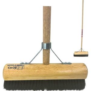 Synx Tools Binnenbezem bezem Zaalveger 30 cm, Paardenhaar, Kamerveger,