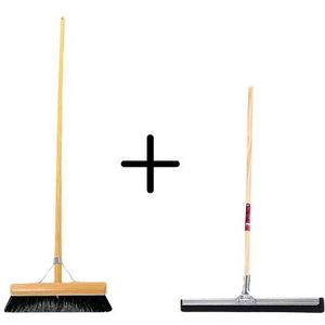 Synx Tools Paardenhaar 30cm + Vloertrekker 35cm met Steel 150cm - Kame