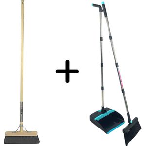 Synx Tools Paardenhaar 40cm & Stoffer en Blik set van 2- Paardenhaar /