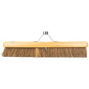 Synx Tools Bezem Coco 60cm - Zaalveger - met steelhouder - Cocosharen