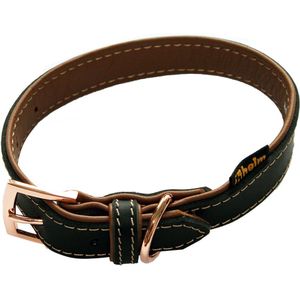 Heim Gevoerde Halsband Rosé, zwart/bruin 35cm, 20mm Hond