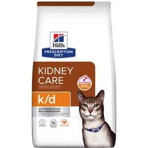 1,5kg K/D Kidney Care met Kip Hill's Prescription Diet Kattenvoer