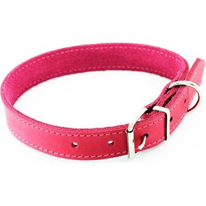 Heim Halsband met sierstiksels, roze 36-44cm, B25mm hond