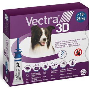 3x3,6ml Vectra 3D voor Honden van 10 tot 25 kg