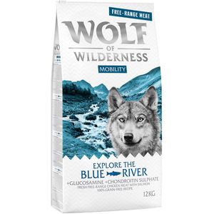 12kg Wolf of Wilderness Mobility Explore The Blue River Scharrelkip & Zalm Hondenvoer droog