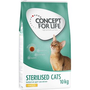 10kg Sterilised Cats Kip Concept for Life Kattenvoer