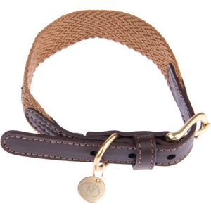 Halsband Nomad Tales Bloom, caramel - Maat S: 36 - 40 cm Halsomvang, B 25 mm