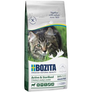 2kg Grainfree Active & Sterilised Lam Bozita Kattenvoer