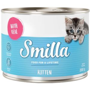 6x200g Kitten met Gevogelte met Kalf Smilla Kattenvoer