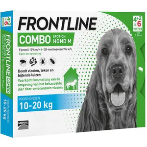 Frontline Combo Spot-On Hond M 10-20kg 6Pipetten x 1,34ml