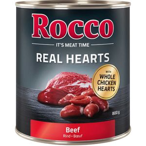 6x800g Real Hearts Rund met hele Kippenharten Rocco Hondenvoer