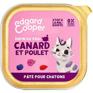 Edgard & Cooper Kitten Graanvrije Paté 85 g - Eend, kip