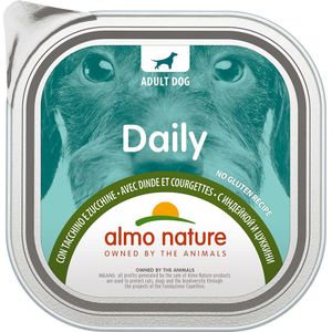 9x300g Almo Nature Daily met kalkoen en courgette Hondenvoer Nat