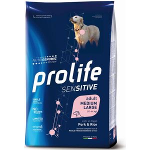 10kg Varkensvlees & Rijst Sensitive Prolife droogvoer voor honden