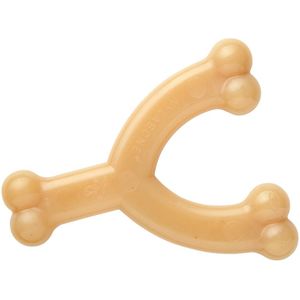 Nylabone kauwspeelgoed - Wishbone kauwspeelgoed met kippensmaak - Grootte M: L 15 x B 12 x H 2,5 cm