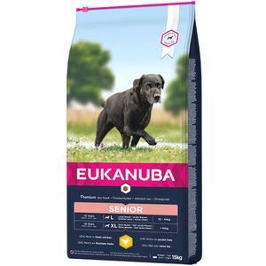 15kg Caring Senior Large Breed Huhn Eukanuba Hundefutter trocken