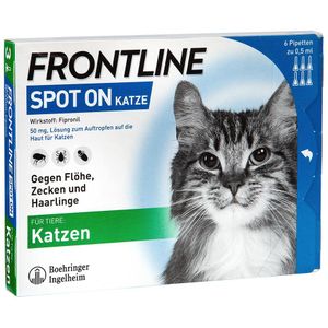 Frontline ongediertebestrijding Spot-On Kat 6 pipetten
