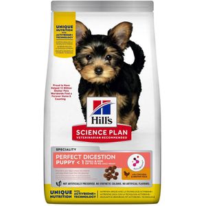 3kg Kip & Rijst Hill's Science Plan Small & Mini Puppy Perfect Digestion Hondenvoer droog