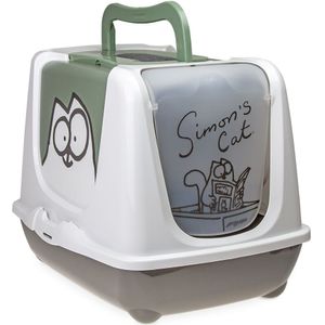 - Grijs/ groen/ wit - Simon's Cat Kattenbak