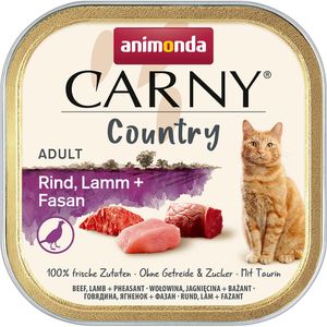 32x100g Country Adult Rund, Lam & Fazant Animonda Carny Kattenvoer