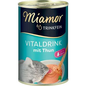 6x135ml Vitaliteitsdrank Tonijn Miamor Trinkfein Kattenvoer