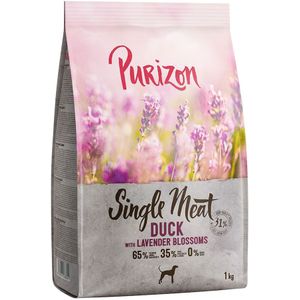 1 kg Purizon Droogvoer voor Honden - Single Meat Adult Eend met Appel en Lavendelbloesem - Graanvrij