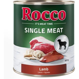 Rocco Single Meat 6 x 800 g Hondenvoer - Lam
