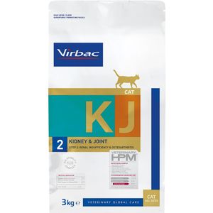 3kg Virbac Veterinary HPM Cat Kidney & Joint Support KJ2 Katten Droogvoer