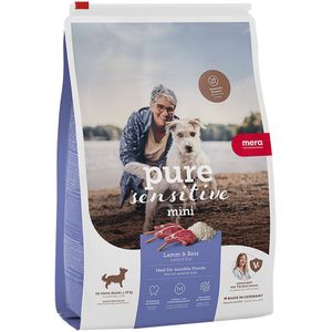 4 kg mera pure sensitive Mini lam & rijst hondenvoer droog