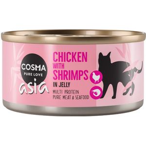 6x170g Thai / Asia in Gelei Kip met Garnalen Cosma Kattenvoer