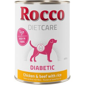 6x400g Diabetic Kip & Rund met Rijst Rocco Diet Care Hondenvoer