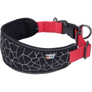 Rukka® Cube Soft halsband, rood maat L: 45-70cm nekomvang, B30mm hond