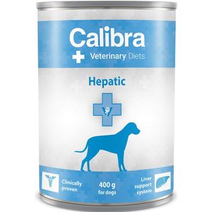 6x 400g Calibra Veterinary Diet Dog Hepatic kip hondenvoer nat