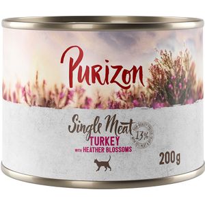 Purizon Single Meat 6 x 200 g - Kalkoen met heidebloemen
