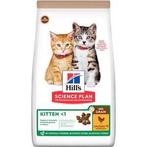 1,5kg Kitten <1 No Grain met Kip Hill's Science Plan Kattenvoer