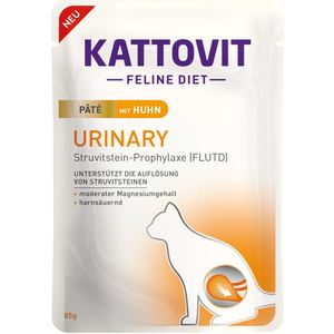 10 x 85 g Kattovit Urinary Paté met Kip kattenvoer nat
