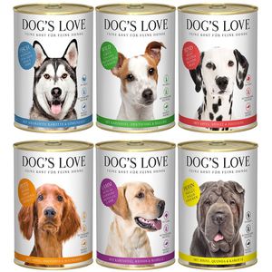 6x 400g Dog's Love Adult Mixpack (6 soorten) nat hondenvoer