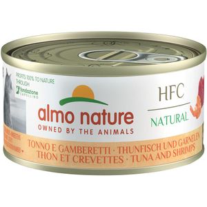 Almo Nature HFC Natural 6 x 70 g - Tonijn en Garnalen