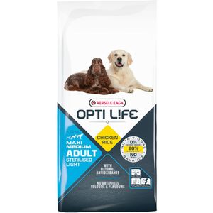 12,5kg Adult Light Medium & Maxi Opti Life Hondenvoer
