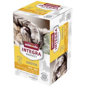 6x100g Protect Adult Sensitive Schaaltje Kalkoen & Rijst animonda Integra Kattenvoer