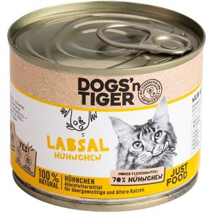 6 x 200 g Dogs'n Tiger Senior Cat Smakelijke Kip natvoer
