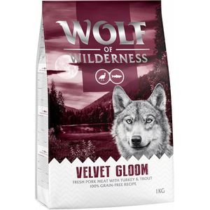 1kg ""Velvet Gloom"" Kalkoen & Forel Wolf of Wilderness Hondenvoer