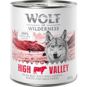 Wolf of Wilderness Hondenvoer 6 x 800 g - High Valley - Rund